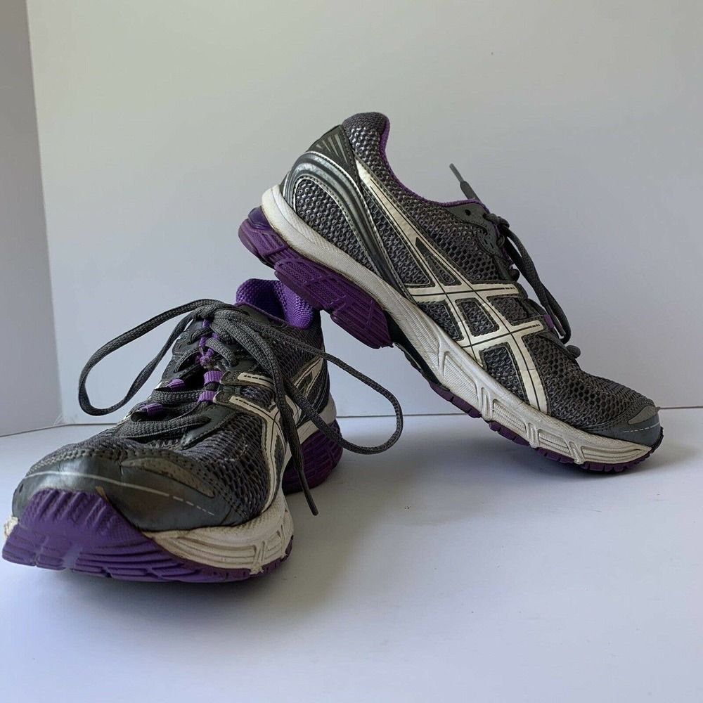 Asics Gel Pulse 4 Women's Size 9 Running Shoes Grey/white/Purple T290N
